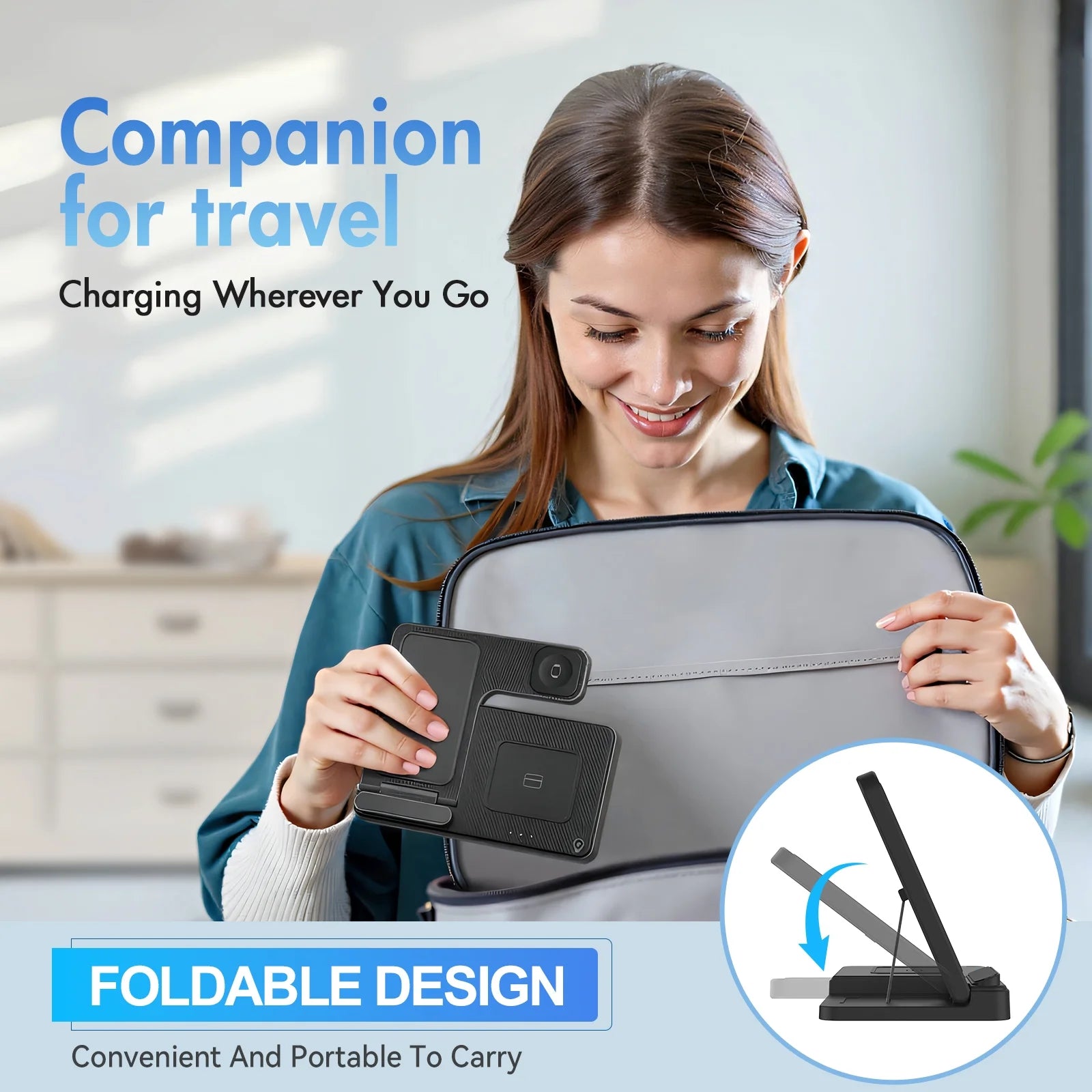 Charging Station,Wirelss Charger,Magnetic Charging Station Compatible with Iphone 17 16 15 14 13 12 11 Pro Max XS Xr,For Iwatch Series 9 8 7 6 5 4 3 2 Se,For Airpods 3 2 Pro